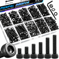 720Pcs Set Baut Kepala Hex dengan Mur & Ring M3 12.9 Baja Paduan Set M3*6 8 10 12 16 20mm SEKRUV KEPALA ALLEN