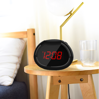 Kinder-Heimbüro 1,9-Zoll Rote LED Digital-Weckuhr mit Schlummerfunktion, Zeitgenössisches Design, Geburtstagsgeschenk, ABS-Material, Geometrische Form