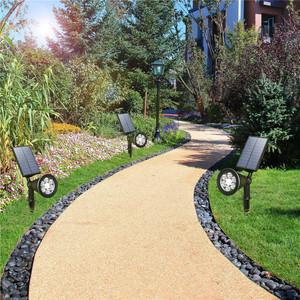 Enchufe de tierra <span class=keywords><strong>Solar</strong></span> para exteriores, foco de árbol de jardín Led Blanco cálido, IP65, impermeable, para jardín, paisaje, césped, punto de luz - Product Image 2