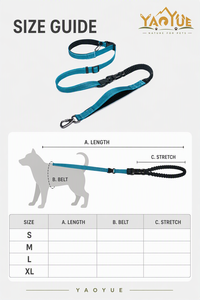 <span class=keywords><strong>Laisse</strong></span> de <span class=keywords><strong>chien</strong></span> mains libres à porter en bandoulière, ceinture de taille pour la course et la marche, <span class=keywords><strong>laisse</strong></span> en nylon réfléchissante avec <span class=keywords><strong>amortisseur</strong></span> de chocs pour chiens de taille moyenne à grande - Product Image 3