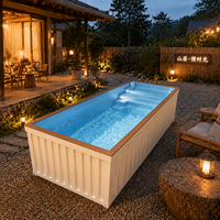 Piscine hors sol modulaire en acier de 20 pieds, structure en conteneur maritime, avec design personnalisé
