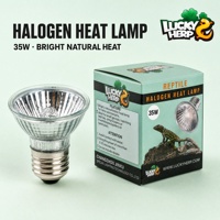 Lampe infrarouge halogène 35W pour terrariums nano, en acrylique, écologique, Luckyherp JX-HL35, lumières chauffantes rouges