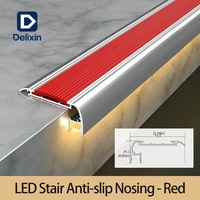 Vente directe usine : Bandes antidérapantes en alliage d'aluminium pour escaliers avec éclairage LED, résistantes aux chocs, durables, marches lumineuses, garnitures de bordure