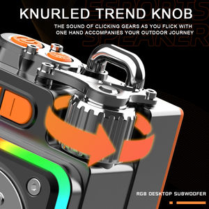K5 <span class=keywords><strong>Portable</strong></span> <span class=keywords><strong>Gamer</strong></span> Mini RGB BT5.4 Subwoofer Haut-parleur en métal sans fil durable à effet de lumière pour la <span class=keywords><strong>promotion</strong></span> de la musique en plein air - Product Image 5