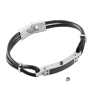 Vintage Silikon-Gliederarmband mit Edelstahl-Verschluss, versilberter Charm-Armreif, Schmuck-Aschebehälter - Product Image 3