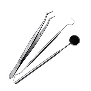 Pinzas Dentales Jinzhong de Shanghái, Espejo Bucal de Acero Inoxidable, Sonda de Doble Cabeza, Instrumentos para Limpieza y Relleno Dental - Product Image 1