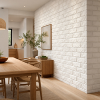 Revêtement mural en pierre de travertin artificiel, décoratif, façade extérieure, blanc crème, minimaliste, empilé, panneau de revêtement mural, villa, hôtel