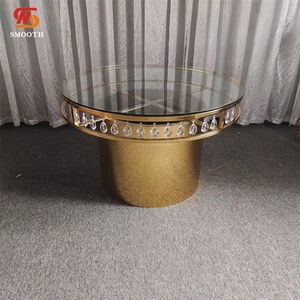 Décorations de fête de mariage en plein air, de fête d'anniversaire, de salle à manger, design moderne, meubles d'hôtel, cadre en métal et verre transparent de luxe - Product Image 1