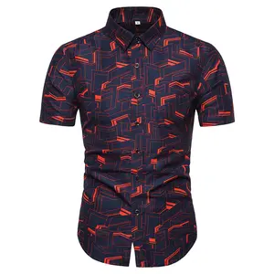 Camisas masculinas, blusa manga curta de resort beach wear homens camisas 3d impresso havaiano casual de alta qualidade imagem de tecido de larga