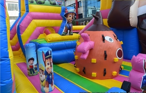 Ngoài trời <span class=keywords><strong>Inflatable</strong></span> Dog gia đình sân chơi PVC chất liệu tùy chỉnh kích thước CE chứng nhận 15-30 Công suất công viên chủ đề thành phố vui vẻ - Product Image 6