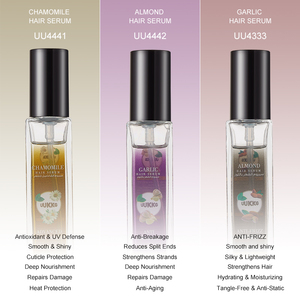 Sérum capillaire à l'amande UUKKG, formule anti-frisottis, huile d'argan naturelle, réparation des cheveux, anti-casse à l'<span class=keywords><strong>ail</strong></span>, camomille, huile capillaire protectrice contre la chaleur - Product Image 6