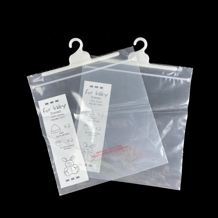معلاق من البلاستيك متعدد الإمكانات مخصص للعرض حقيبة تغليف صغيرة شفافة بشعار مخصص OEM شفافة مقاومة للرطوبة