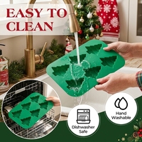SILIKOLOVE Moule à gâteau en silicone personnalisable en forme de sapin de Noël à 6 cavités, LFGB Platinum, sans BPA