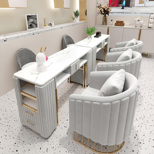 Ensemble table et chaise pour manucure avec collecteur de poussière, table de manucure avec chaise longue pour salon de manucure et spa - Product Image 4