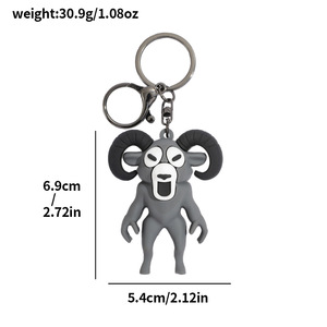 Llaveros de PVC 3D de los Personajes del Juego <span class=keywords><strong>Roblox</strong></span> de Chongjie, 99 Noches en el Bosque, Llaveros de Goma de PVC Personalizados de 99 Noches en el Bosque - Product Image 3