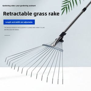 Kính thiên văn thép không gỉ xử lý cấp công nghiệp hướng dẫn Sử dụng Cỏ cào phẳng mặt đất lá quét cỏ Claw OEM vườn công cụ - Product Image 3