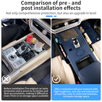 Tapis de protection antidérapant en silicone pour boîte de rangement de console centrale, accessoires de modification intérieure automobile pour GWM Tank 500