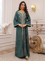 Robe de soirée musulmane, mode Dubaï, Abaya Kaftan, broderie florale, Jalabiya, robe longue arabe marocaine, Abayas pour femmes musulmanes