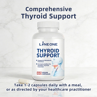 Complément alimentaire pour la thyroïde en capsules pour femmes et hommes adultes, sélénium, iode, zinc, B12, ashwagandha, L-tyrosine, soutient la santé hormonale