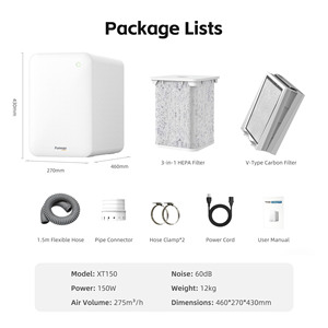 Purificateur d'air de bureau XT150 avec filtre HEPA et <span class=keywords><strong>tuyauterie</strong></span> personnalisable, absorbe la fumée et les odeurs - Remise Expo de Mars - Product Image 5