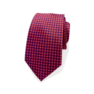 Corbata de Seda con Estampado Geométrico Azul Clásico para Vestimenta Formal, Bodas, Diseño Transpirable y Duradero - Product Image 4
