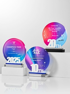 Trophée en cristal personnalisable pour anniversaire 2026, 5e anniversaire, 15e anniversaire, personnel exceptionnel, coopération des concessionnaires - Product Image 5