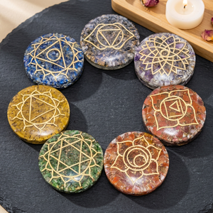 หินจักระ7ชิ้นของแท้ชุดรักษาหินธรรมชาติแผ่นหินจักระคริสตัล - Product Image 2