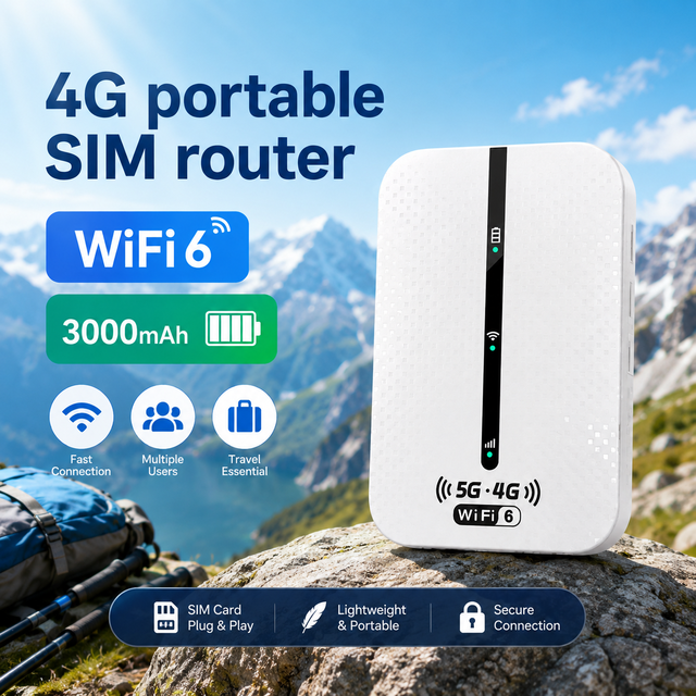 Travel WiFi Unlocked 4G Modem Router 4G LTE Wireless Mobile Hotspot Portable 4G Mini Pocket Wifi Outdoor WiFi Sim Card Router