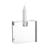 Bougeoirs en acrylique empilés Vintage, paire de cubes solides pour bougies en cire, porte-bougies en Lucite moderne,