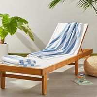 Custom Logo Super Large High Water Absorption 100% Cotton Striped Beach Towels Hotel Luxury Bath Towels