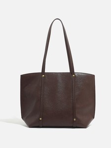 Dropshipping Products 2025 AW Vegan Leather Tote Bag Femmes Spacieux Léger Vintage Shoulder Purse Commute Underarm Bag - Product Image 4