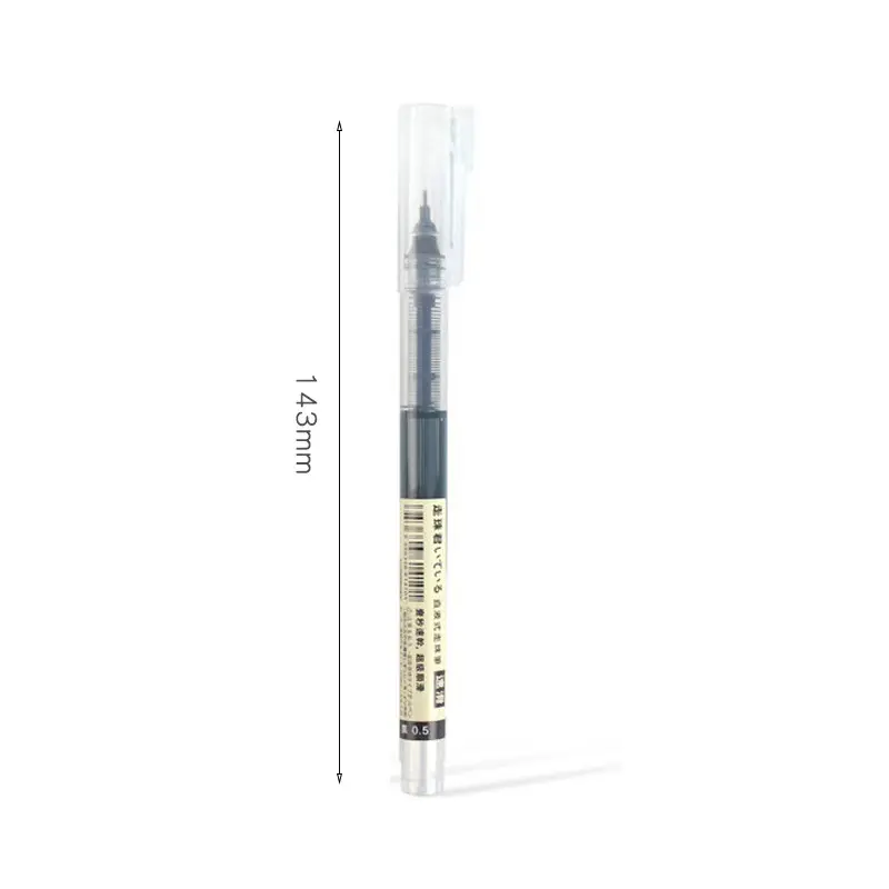 प्रचारक जेल कलम 100 सेट उच्च-क्षमता स्याही काले जेल कलम केवल एक बार 0.5mm सुई कस्टम लोगो प्लास्टिक refillable जेल पेन