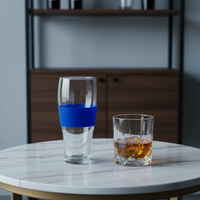 Verre à bière isotherme double paroi en borosilicate 301-400ml translucide pour lait, café, vin rouge et toutes boissons