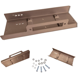 AMBITION <span class=keywords><strong>Plaque</strong></span> de montage universelle robuste pour treuil avec motif de boulons surélevés de 10 po x 4,5 po pour SUV, camion, remorque, grand VTT/UTV - Product Image 1