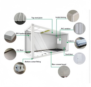 Contenedor Plegable Móvil de Diseño Moderno, Apartamento Portátil Desmontable, Panel Sándwich Transpirable <span class=keywords><strong>para</strong></span> Uso en Viviendas - Product Image 5