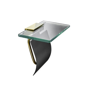 Porte-papier toilette mural standard en verre, double rangement, organisateur de salle de bain - Product Image 5