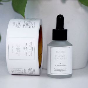 Étiquettes autocollantes personnalisées pour flacons 10-50 ml, impression logo/nom de marque, couleur or holographique, effet pellicule adhésive à gratter - Product Image 5