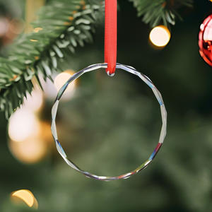 Logotipo personalizado K9 Crystal Blanks Pendurado Enfeites De Vidro Atacado Fábrica Moda Claro Natal Pingente Decorações - Product Image 1