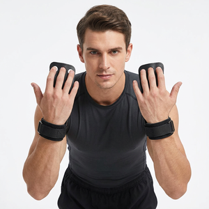 Poignées de musculation en cuir de vache avec logo personnalisé, couleur antidérapante, réglables, robustes pour la protection des paumes - Product Image 1