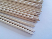 Bâtonnets en bois d'oranger jetables pour manucure à domicile, polis, à pointe inclinée, écologiques