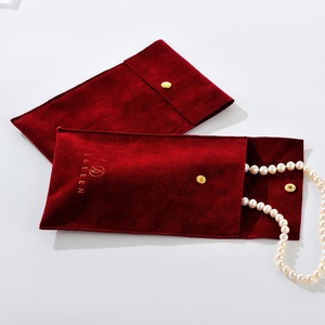 High Custom Velvet Jewelry Pouches Cosmetic <b>Makeup</b> Brushes Roll <b>Bag</b> Gift Packaging <b>Bag</b> Velvet Button <b>Bag</b> Velvet Pouch - Product Image 3