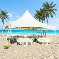 Carpa Comercial de Techo Alto 20x20 pies con Estructura de Aluminio y PVC Impermeable para Bodas, Eventos y Fiestas