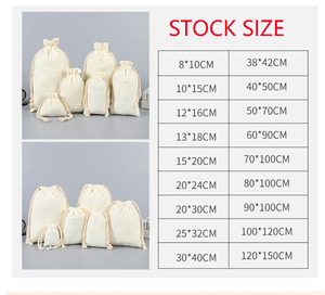 Sacs de protection en toile de coton épaisse de luxe en stock pour casquettes, chaussures, vêtements, avec logo personnalisé imprimé, <span class=keywords><strong>emballage</strong></span> <span class=keywords><strong>cadeau</strong></span> à cordon - Product Image 2