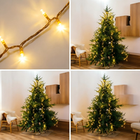Guirnalda de Luces de Navidad Conectables de 10 Metros y 100 LED con Cable Negro, Luces de Hadas Impermeables IP44 para Árbol de Navidad, Decoración del Hogar, Bodas y Fiestas