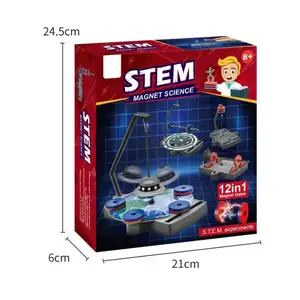 Точечные товары, научная лаборатория, игрушка 12 в 1, магнитная Научная игра, развивающая игра для детей
