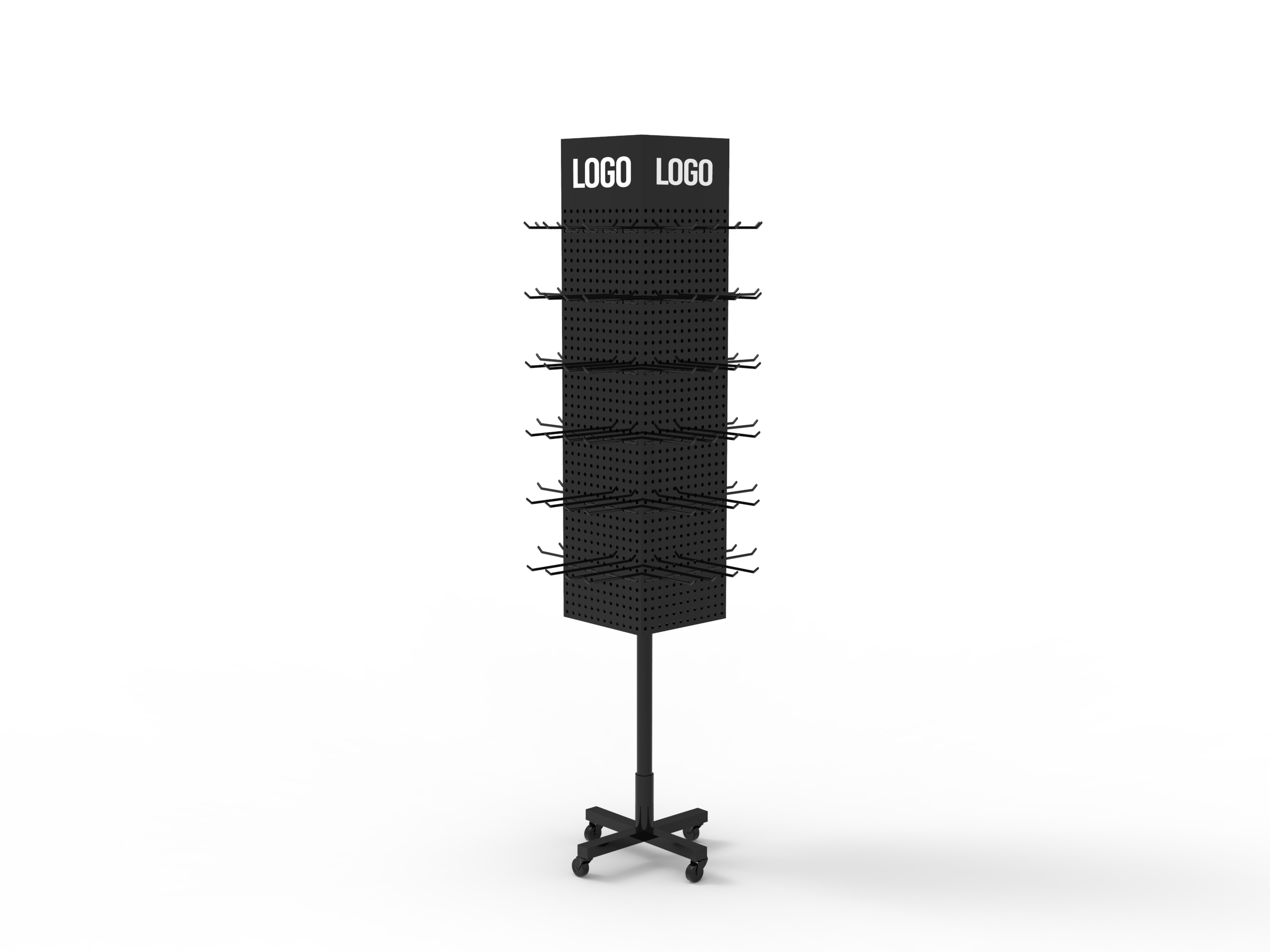 Custom Adjustable Metal Wire Hook Light-Duty Bagged Snack & Candy Display Rack in Supermarkets & Retail Stores — view 4
