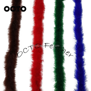 Écharpe en plumes de dinde moelleuses, décoration de fête à domicile en gros, <span class=keywords><strong>pas</strong></span> <span class=keywords><strong>cher</strong></span>, 13g 18g 30g 40g, boa en plumes de marabout douces - Product Image 1