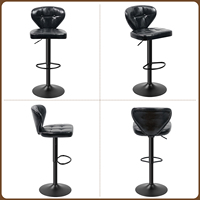 Chaise de bar pivotante en cuir PU, robuste, réglable, hydraulique, écologique, résistante à l'eau, légère, design moderne, pour salle à manger
