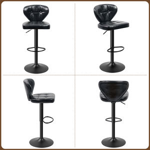 Steady Iron PU Leather Adjustable Hydraulic Bar <b>Chair</b> Modern Design Swivel Counter Height Kitchen Dining Commercial Furniture - Product Image 5