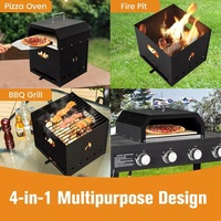 4 IN 1 Multifunktions-Indoor-Outdoor-Camping Küche Holzkohle grill Holzfeuer Pizza ofen